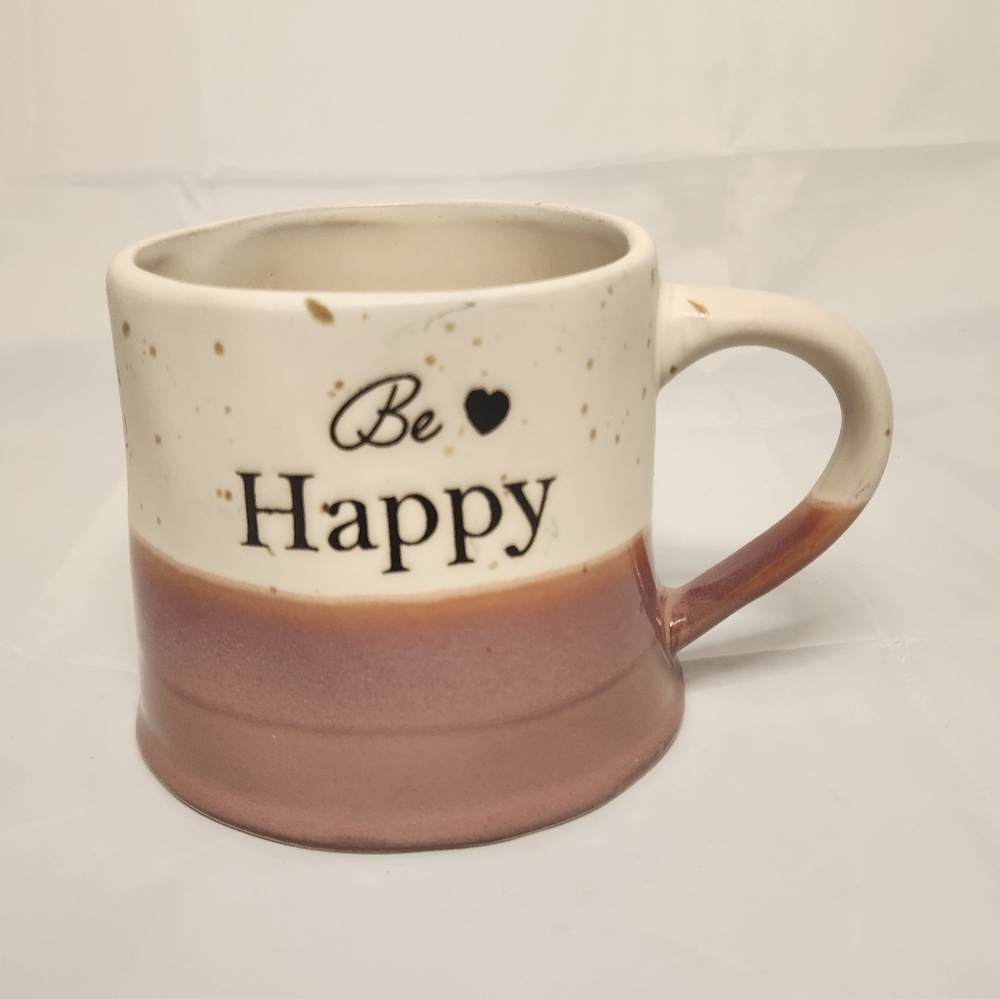 4” Spectrum Designs Be Happy Ceramic Glazed Mug